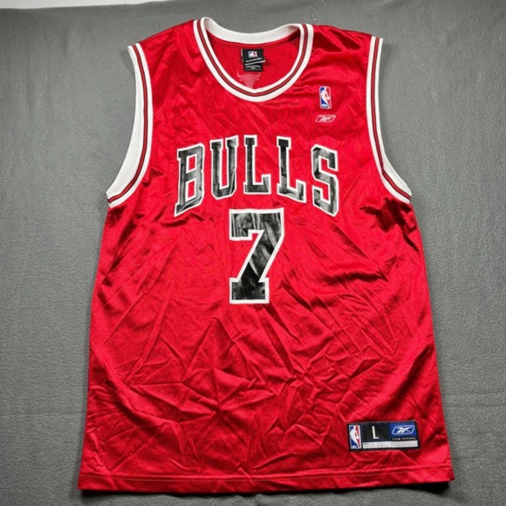 Vintage Reebok Chicago Bulls Ben Gordon #7 Jersey NBA Basketball Red L
